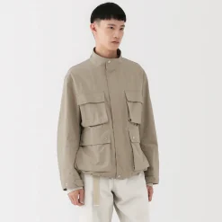 Veste utilitaire déperlante en nylon recyclé pour homme
