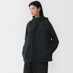 Veste utilitaire en nylon à la teinture naturelle pour femme