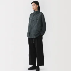 Veste utilitaire en nylon à la teinture naturelle pour femme