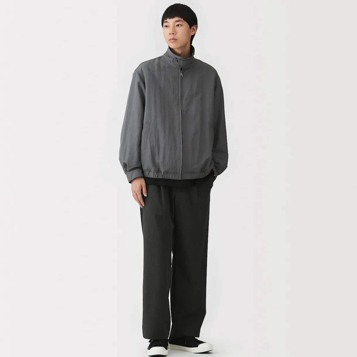 Veste zippée en nylon recyclé déperlant pour homme